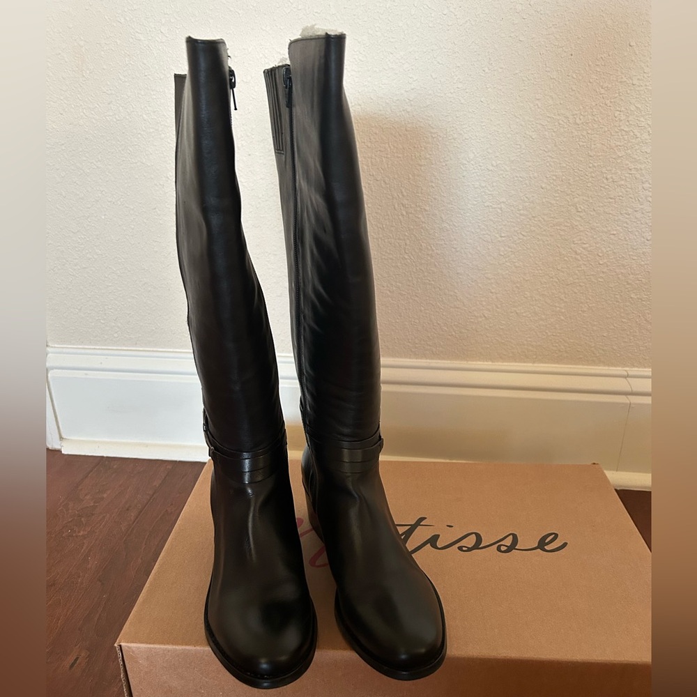 Matisse Mary Black Tall Boots size 10M wide calf new in box